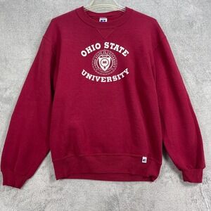 Vintage Russell Athletic Ohio State University Buckeyes Sweatshirt Mens M Red 90